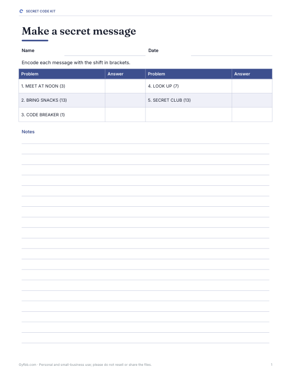 Preview of Printable Rot13 Encode Worksheet